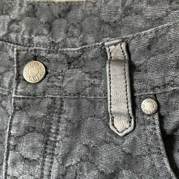 Vintage Tom Ford For Gucci Authentic Black Gray Jeans Pants Straight Leg Size 40 - Picture 8 of 9